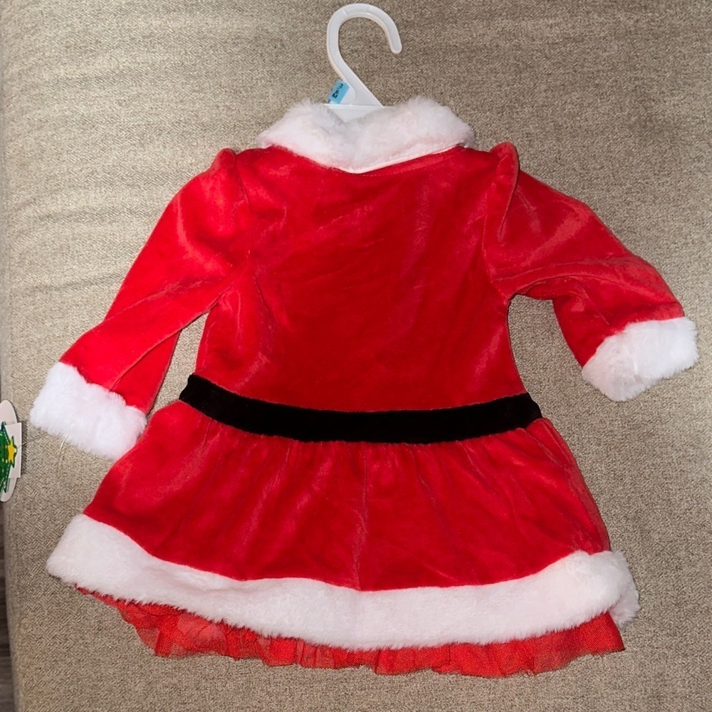 Koala Kids Festive Red Dress with White Accents - Picture 5 of 5